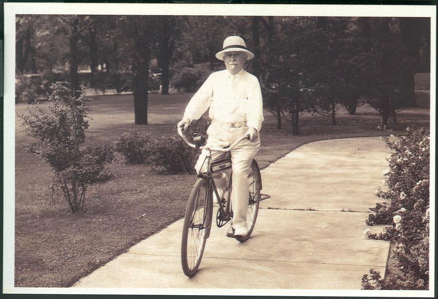 John Harvey Kellogg on his bike